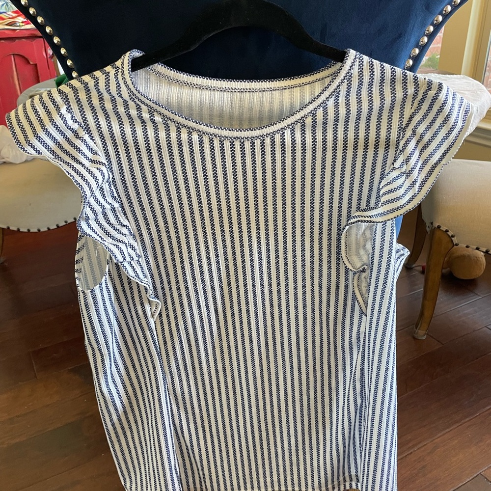 Striped Blue and White Kids Shirt